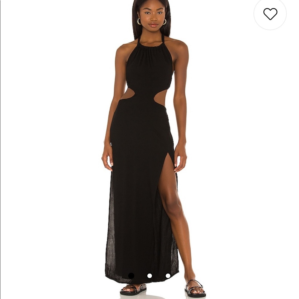 Indah, black maxi. Neomi dress in black